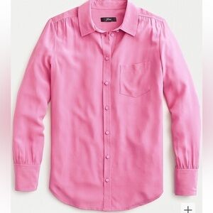 Jcrew Button-up shirt in Re-Imagined Silk, size 10, NWT